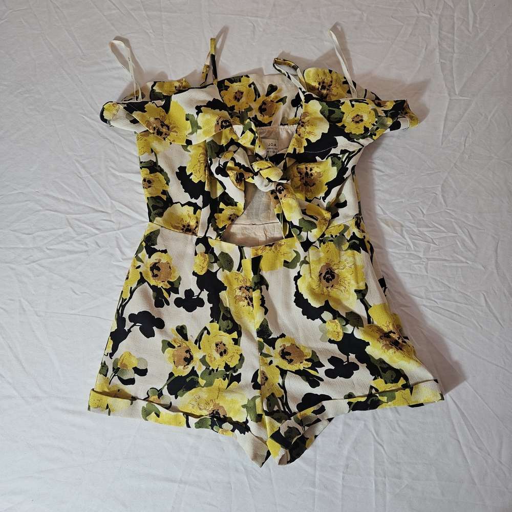 J.O.A. Yellow Floral Jumpsuit
